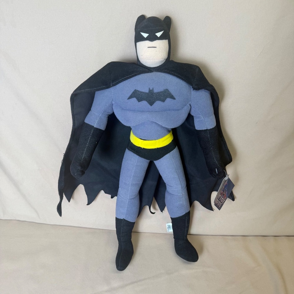 Batman Justice League Cartoon Network Plush Toy Works 2002 Vintage DC Comics 15"